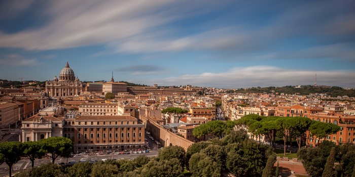 Panoramic view of Rome with St. Peter's Basilica