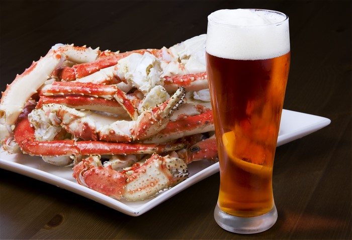 King Crab Legs and Beer