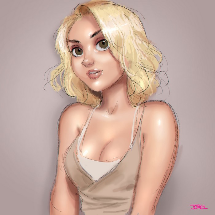 Scarlett Johansson painting art