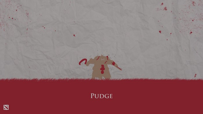 Pudge from DOTA 2 minimalist silhouette