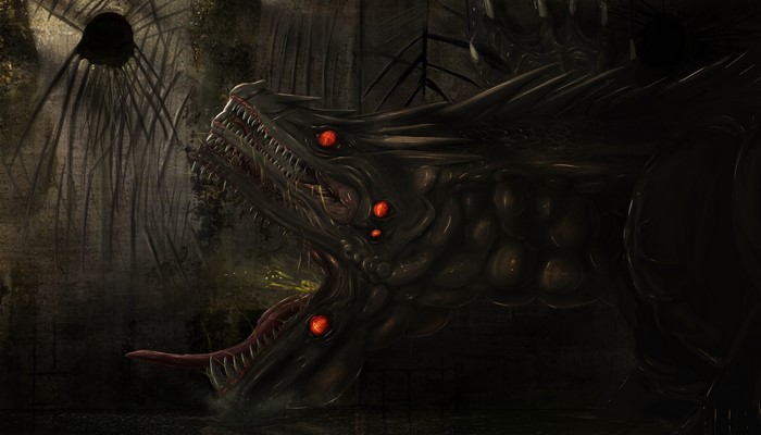 4K Monster with Multiple Red Eyes