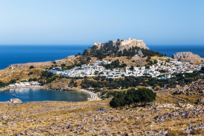 Lindos Acropolis and village, Rhodes, Greece
