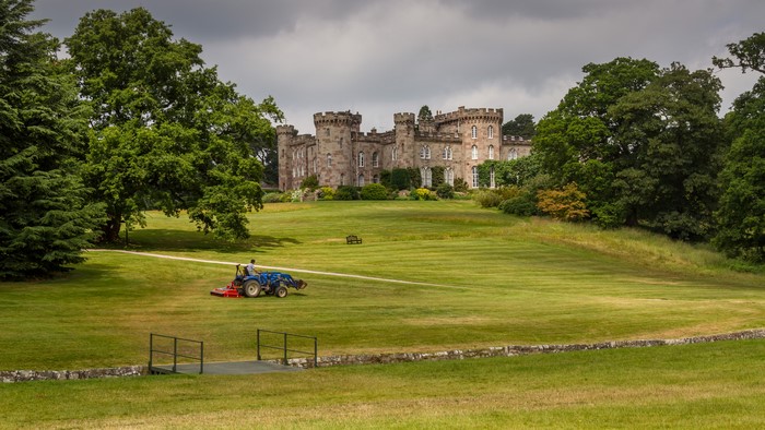 Cholmondeley Castle England Lawn Mowing