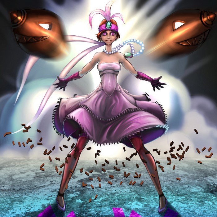 Jinx from League of Legends with rockets
