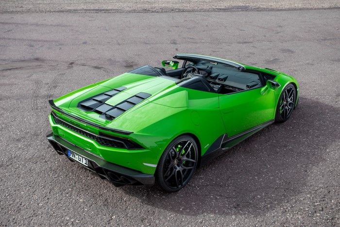 Green Lamborghini Huracan Spyder Novitec Torado