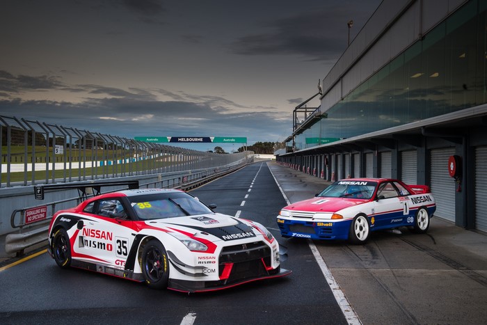 Nissan GT-R and Skyline GT-R on Racetrack