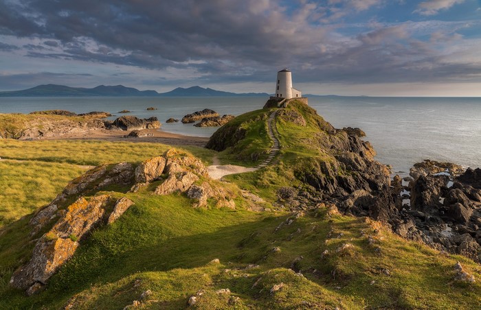 Llanddwyn Island Lighthouse, Anglesey, United Kingdom Coast