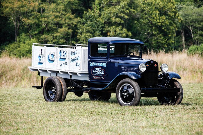 Blue Ford Ice Storage Truck