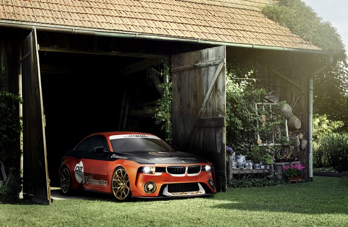 BMW 2002 Hommage Concept car in a barn