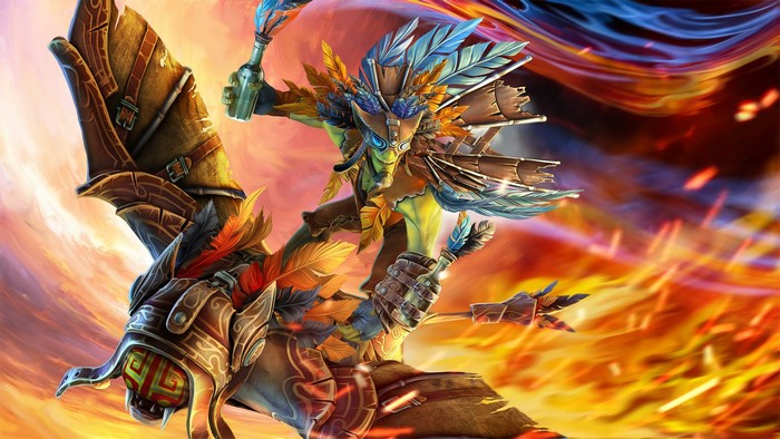 Batrider from DOTA 2 riding a monster