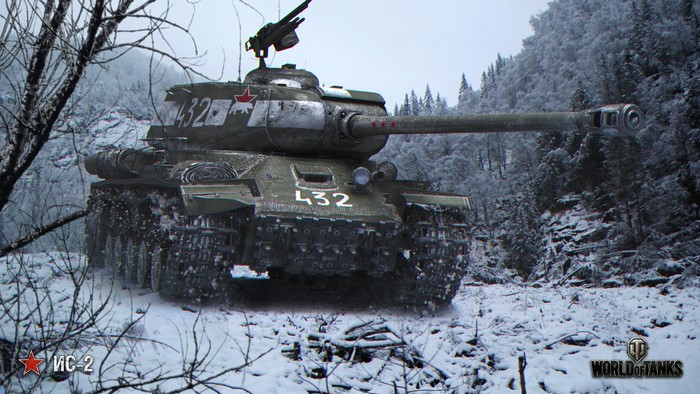 IS-2 Tank in Snowy Forest - World of Tanks
