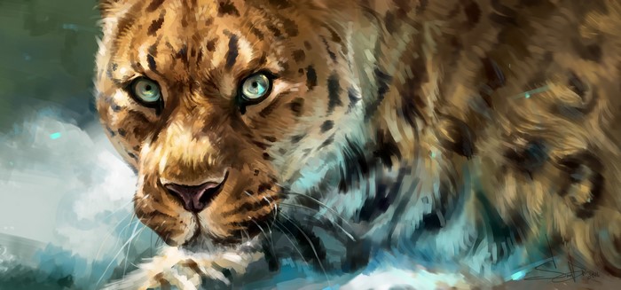 4K Leopard Painting Art