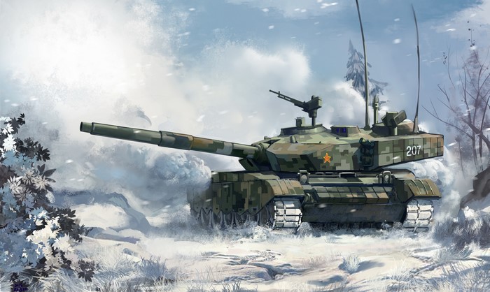 Type 99 Tank in Snow