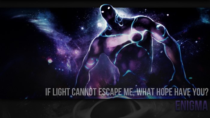 Enigma from DOTA 2 in a cosmic background