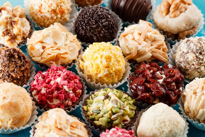 Assortment of colorful sweets and candies