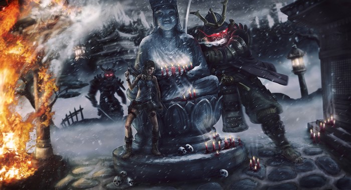 Lara Croft and Samurai from Tomb Raider 2013