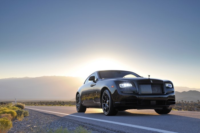 Rolls-Royce Wraith Black Badge on a Desert Road
