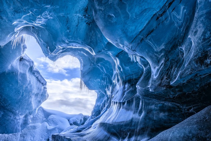 Inside an Iceland Ice Cave