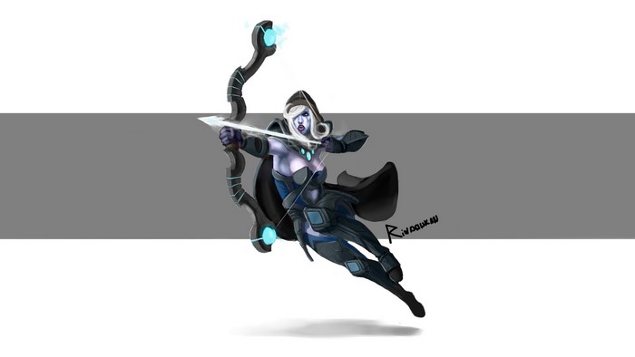 Drow Ranger from DOTA 2 with a bow