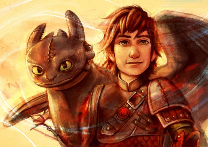 Hiccup and Toothless from How to Train Your Dragon