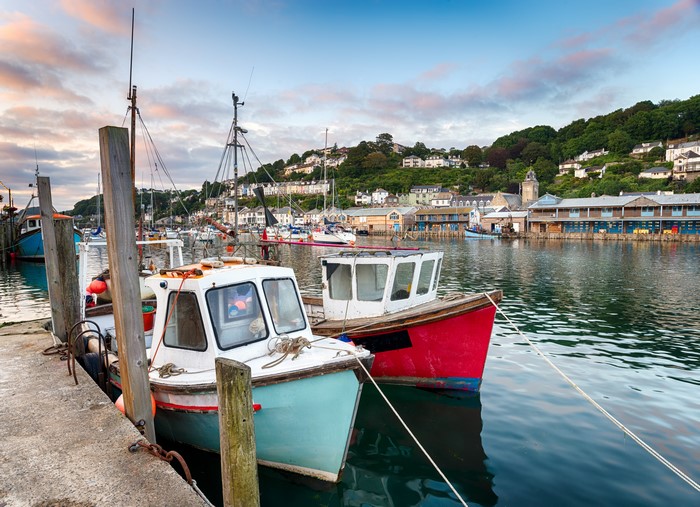 Fishing boats in Looe Harbour, United Kingdom