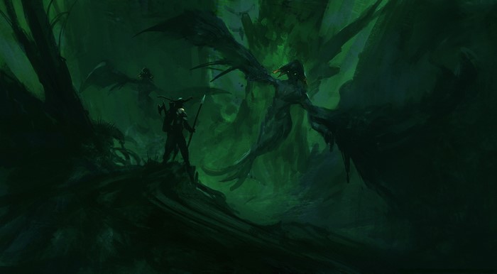 4K Warriors fighting winged supernatural beings