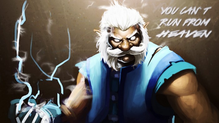 Zeus from DOTA 2 with lightning