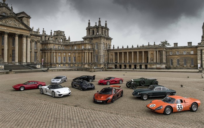 Collection of Supercars and Classic Cars at Blenheim Palace