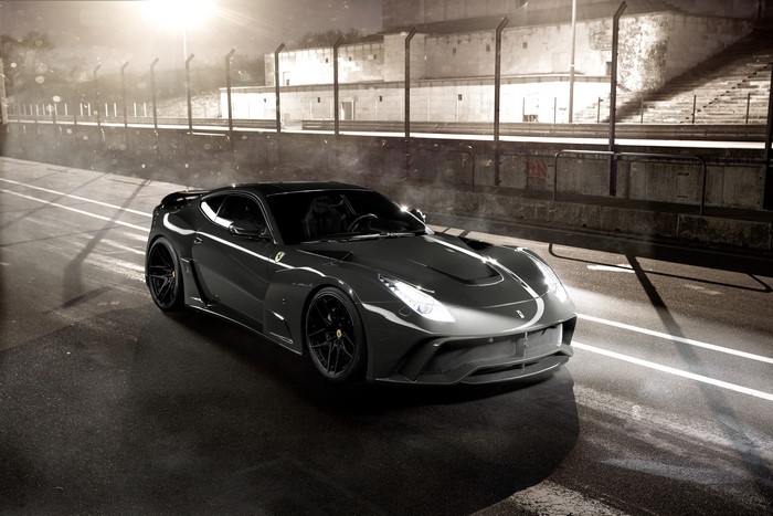 Grey Ferrari F12berlinetta with Novitec Rosso N-Largo S