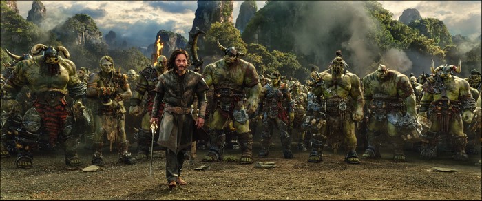 Orc Warriors and a Man from Warcraft