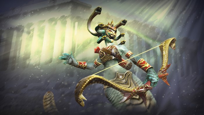 Medusa from DOTA 2 with a bow