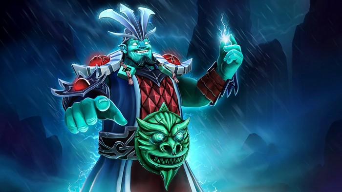 Storm Spirit from DOTA 2 casting magic