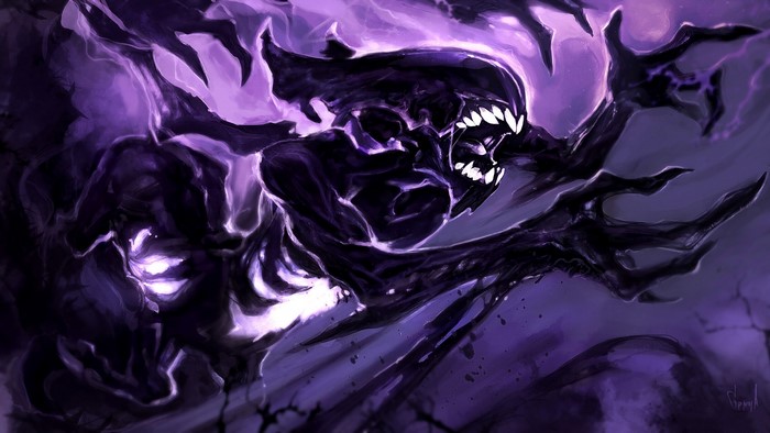 Bane from DOTA 2, a purple monster