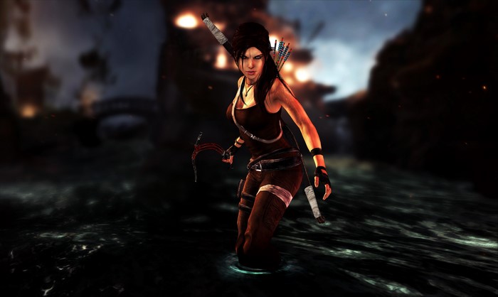 4K Lara Croft from Tomb Raider 2013 with Bow