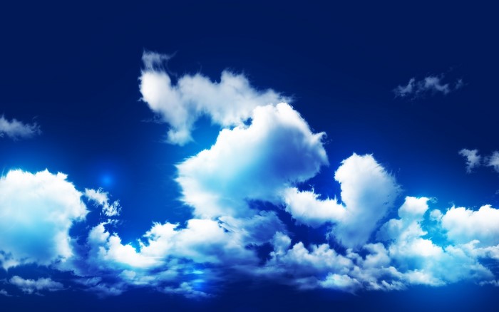 Blue Sky with White Clouds