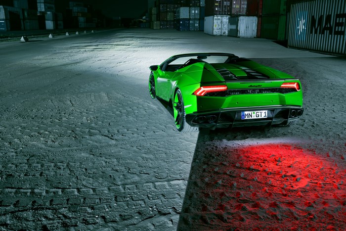 4K Green Lamborghini Spyder Novitec
