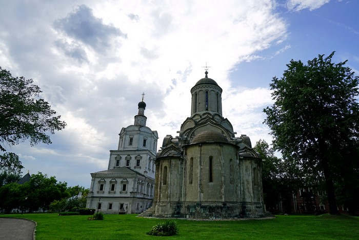 Temples in Andronikov Monastery, Moscow, Russia
