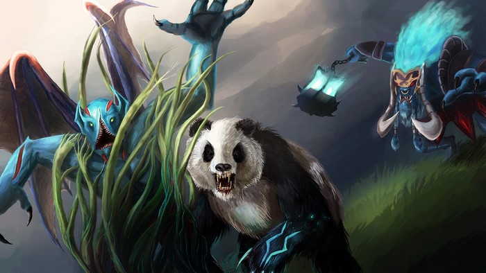Dota 2: Night Stalker, Spirit Breaker, Lone Druid, and Panda