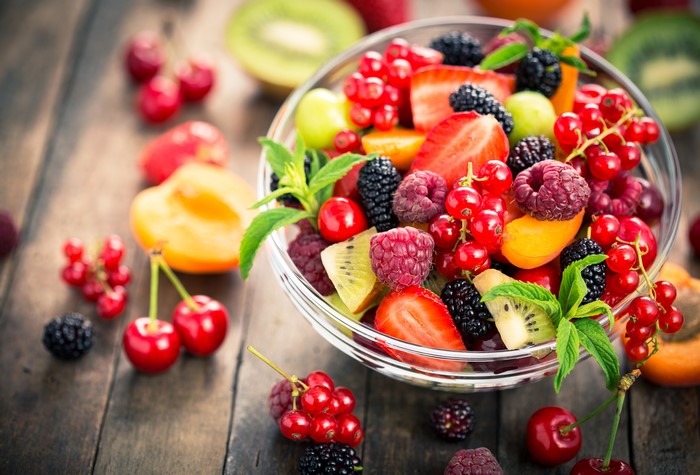 Fruit Salad with Berries, Cherries, and Currants