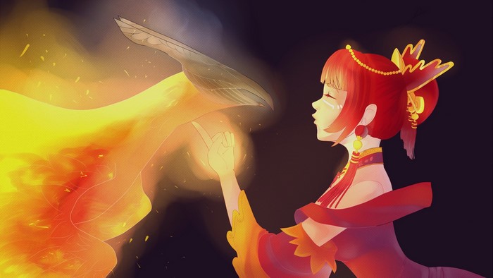 Lina from DOTA 2 and Phoenix