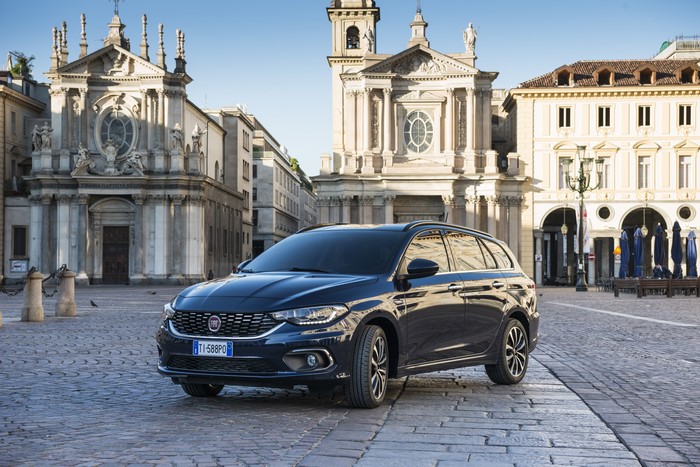 Blue 2016 Fiat Tipo Station Wagon in Town Square