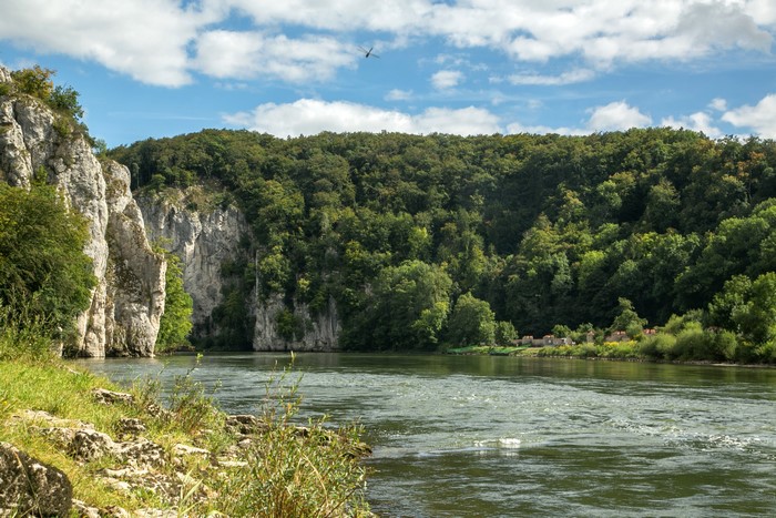 River and cliffs in Kelheim, Germany