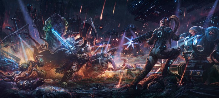 Heroes of the Storm Battle with StarCraft and Diablo Characters