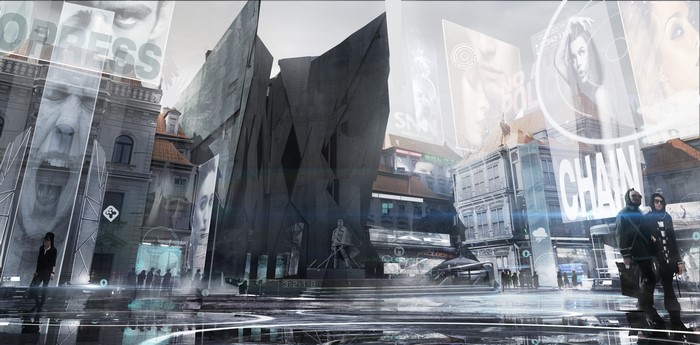 4K Futuristic Cityscape with Holographic Advertisements