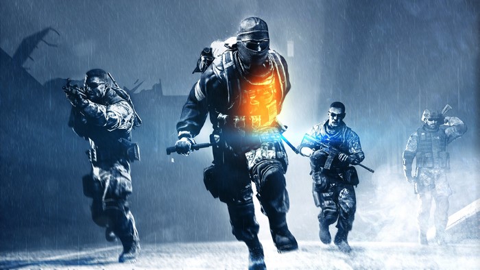 Battlefield 4 Soldiers Running in Rain