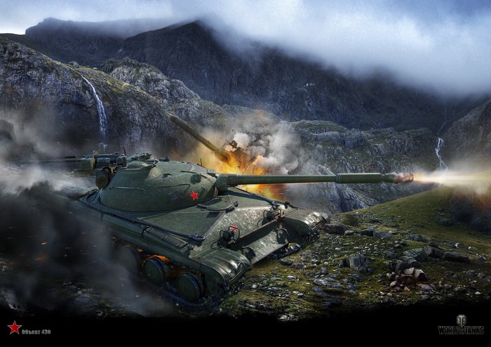 Object 430 tank firing in World of Tanks