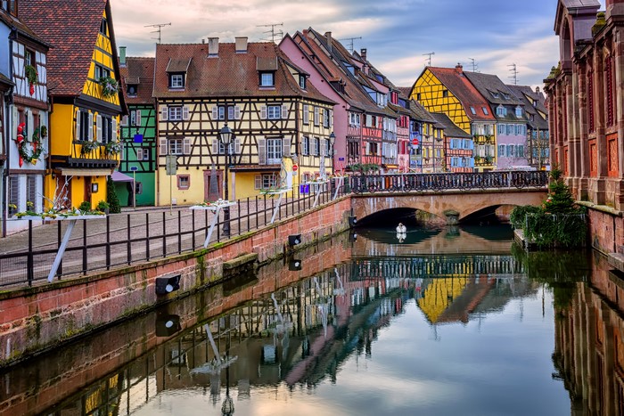 Colmar Alsace France Canal Houses and Bridges