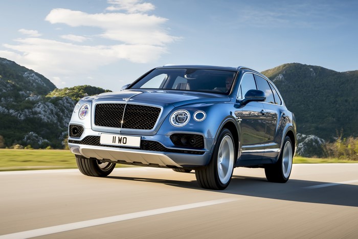 Bentley Bentayga Diesel driving on a road