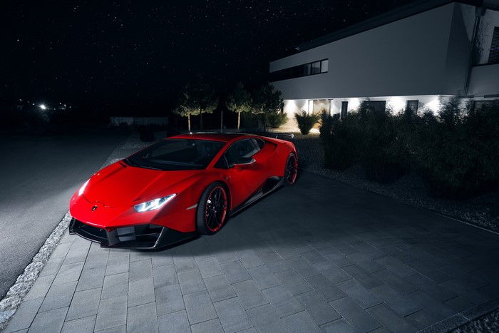 4K Red Lamborghini Huracan LP 580-2 by Novitec Torado
