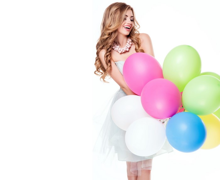 Woman with Balloons